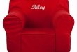 kids chairs personalized oversized solid red kids chair [dg-lge-ch-kid-solid-red-emb-gg] ZKRWSMG